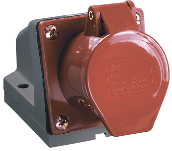 Розетка стационарная ССИ-125 3Р+РЕ+N 32А 380-415В IP44 IEK