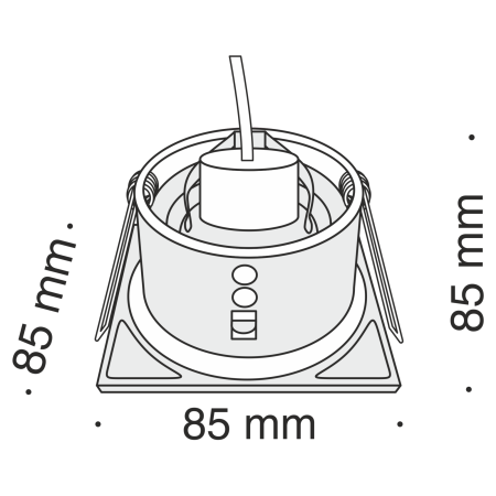 Встраиваемый светильник 1*GU10 50Вт Белый IP20 Zoom DL033-2-01W Technical
