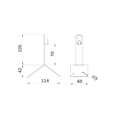 Угловой коньковый зажим, 100 мм DKC