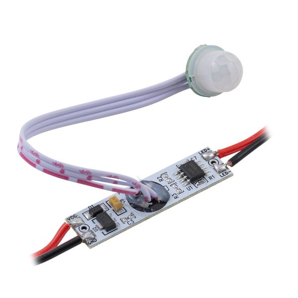 Выключатель с ИК датчиком движения на проводе, монохром., 12/24В, 60/120Вт, IP20, 38х10х6,2мм. APEYRON