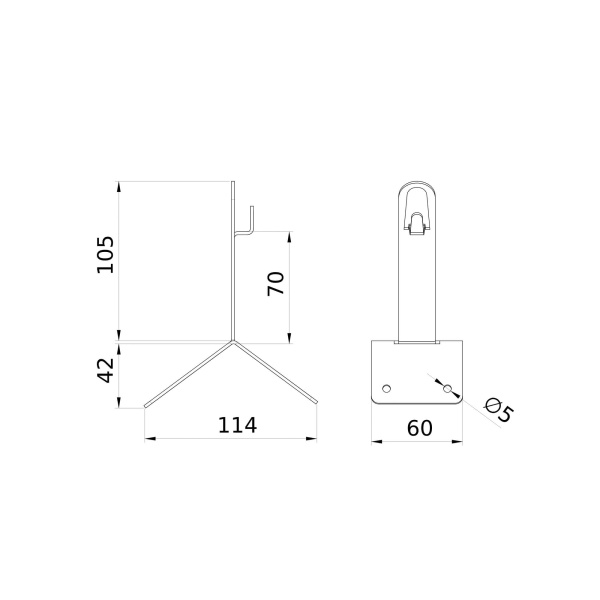 Угловой коньковый зажим, 100 мм DKC