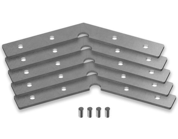 Соединитель угловой 135° GP8054 SL серебро для алюминиевого профиля "Profile System" (комплект 5шт) Ambrella Light