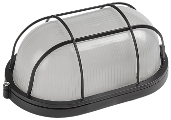 Светильник НПП1402 овал с решеткой 60Вт IP54 черный IEK