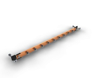 Шина заземления NT GB-09 B 148430 медная 19",горизонтальная, черный, 9 подключений 