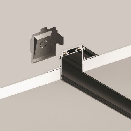 Шинопровод встраиваемый 2000мм Черный Magnetic track system Radity TRA084MP-12B Technical
