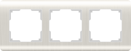 Stream Рамка горизонт/вертик 3 пост . перламутровый IP20 Werkel