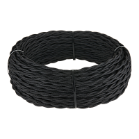 Ретро кабель витой 3х2,5 (черный) 20 м Werkel