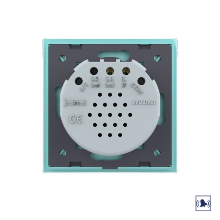 Сенсорный дверной звонок 1 клавиша 1 модуль Зеленый Livolo