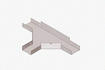 Лоток тройниковый замковый перфорированный ОТЗ 100х60 УТ1,5, горячее цинкование, S1,5