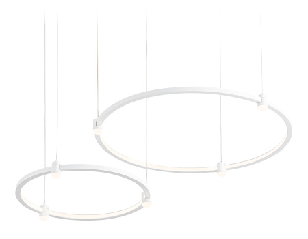 Светильник подвесной светодиодный FL5521/2+6 WH белый 45W 3000K/4200K/6400K D600/400*1300 (без ПДУ) Ambrella Light