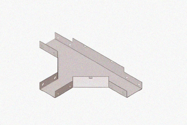 Лоток тройниковый замковый перфорированный ОТЗ 100х60 УТ1,5, горячее цинкование, S1,5
