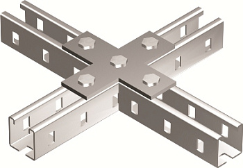 Пластина соединительная Х-обр., горячеоцинкованная DKC