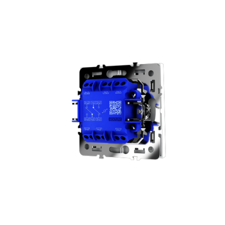 Проходной переключатель встраиваемый Voltum S70 двухклавишный 10А, (белый матовый)
