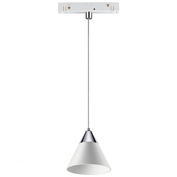 Трековый св-к для низков.шинопровода IP20 LED 4000K 10W FLUM белый/хром B NOVOTECH