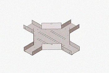 Лоток крестообразный замковый глухой КМЗГ 200х50 УХЛ1, горячее цинкование, S1,5