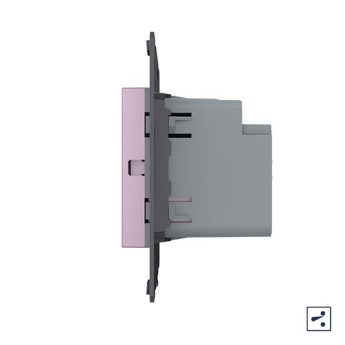 Одноклавишный проходной сенсорный выключатель Module, цвет розовый (механизм) Livolo фото 3