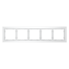 Рамка стеклянная Voltum S70 на 5 постов, (белый, матовый, стекло)