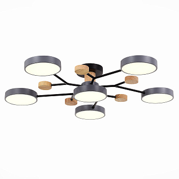 Светильник потолочный Серый/Серый LED 6*12Вт 3000K/4500K/6000К SLE6006-702-06 EVOLUCE