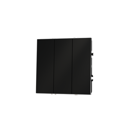 Выключатель встраиваемый Voltum S70 трехклавишный 10А, (черный матовый)