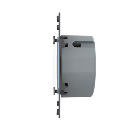 Выключатель Quadro 1 клавиша Серый (механизм) Livolo