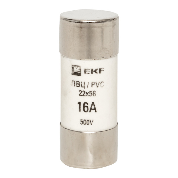 Плавкая вставка цилиндрическая ПВЦ (22х58) 16А PROxima EKF