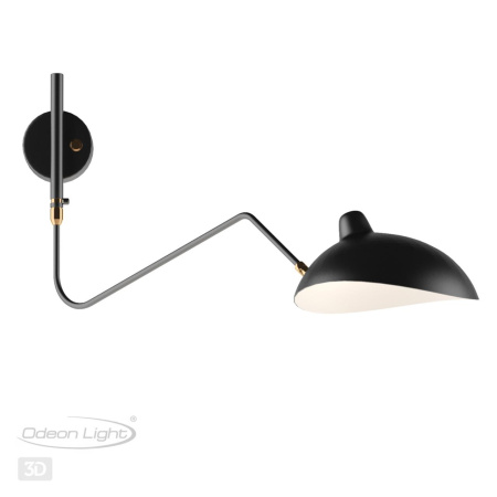 Настенный св-к E27 1*40W KERBI черный/золотой ODEON LIGHT