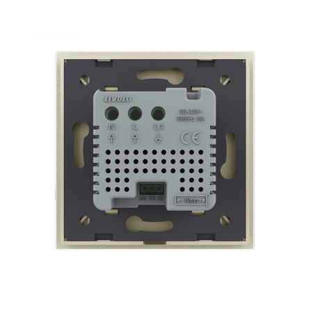 Терморегулятор пола 16А, сенсорное управление, датчик воздуха, 1 пост, цвет жемчужный Livolo