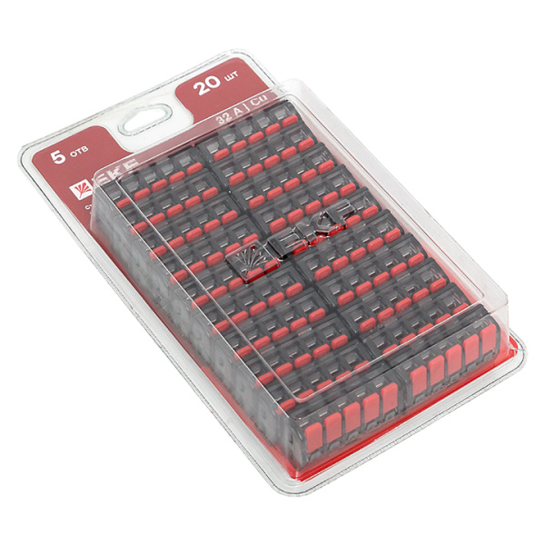 Клемма СМК 221-415 с рычагом 5 отверстий 0,2-4,0 мм2 блистер PROxima EKF