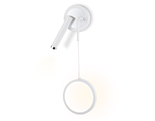 Настенный светодиодный светильник FL51651/1+1 WH/CH белый/хром 10W 4200K 500*227*90 Ambrella Light