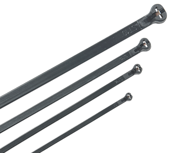 Хомут кабельный усиленный Хку 7,6х460мм со стальным замком черный (100шт) IEK