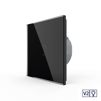 Сенсорный диммер версия 2, 1 клавиша 1 пост Черный Livolo