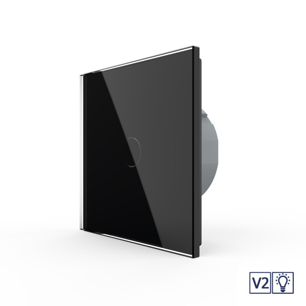 Сенсорный диммер версия 2, 1 клавиша 1 пост Черный Livolo