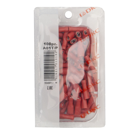 Наконечник плоский полностью изолир. (розетка) 0,25-1,5 кв.мм 4,8х0,8 мм (РППИ-М) DKC