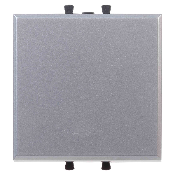 Кнопка одноклавишная модульная, "Avanti", "Закаленная сталь", 2 модуля DKC