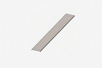 Крышка лотка цельного КЛЦ100 УТ1,5, оцинкованный лист, S1,0