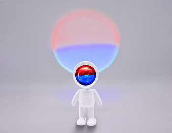 Атмосферная светодиодная настольная лампа DE8225 WH белый LED Красный+Синий 3W Ambrella Light