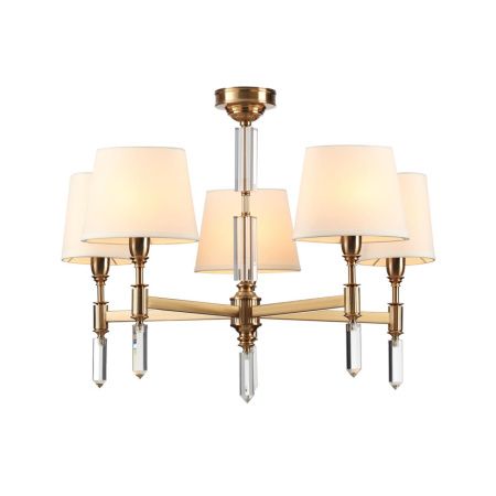 Люстра E14 5*40W LONDON бронзовый/белый/ткань ODEON LIGHT