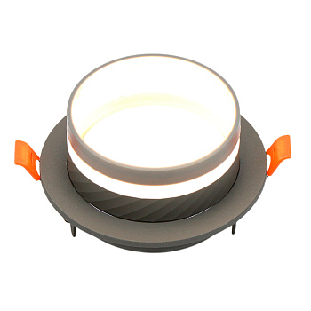 Встраиваемый светильник General GCL-GX53-H38 Кантис Квадратный с боковым рассеивателем Графит