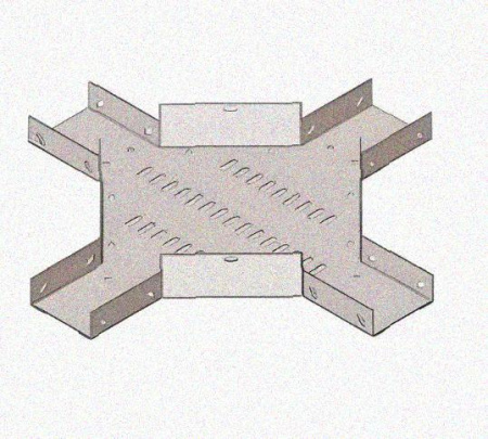Лоток крестообразный перфорированный КМ 600х50 У3, окрашенный, S1,5