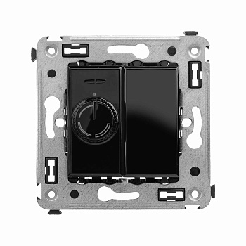 Диммер поворотный в стену, "Avanti", "Черный квадрат" DKC