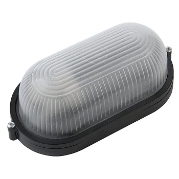 Светильник под лампу ЖКХ НБП/НПП 1401 овал черный без реш. GCF-O-E27-60-IP65 General