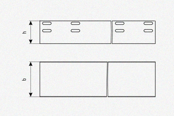Лоток глухой ЛМГ 80х80х2000 У3, окрашенный, S1,0