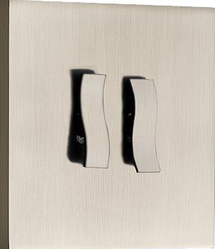 Donel N96 Переключатель на 2 тумблера, клавиша Wave, 10AX 250V, Никель, серия DT