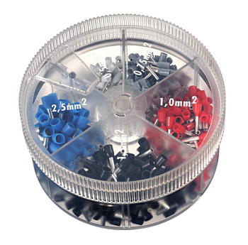 Контейнер двойных наконечников-гильз с изолир.фланцем 0,75-2,50 кв.мм (1 упаковка - 200 шт) DKC