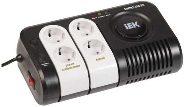 Стабилизатор напряжения переносной SIMPLE 0,35кВА IEK