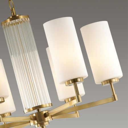 Люстра E27 6*40W KASALI матов.золотой/белый/стекло ODEON LIGHT