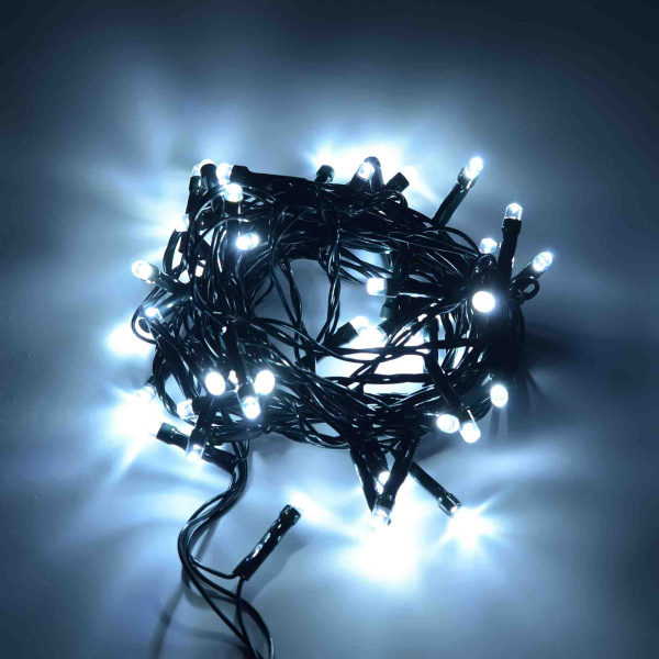 15-24 Электрическая гирлянда светодиодная, 3.5м, 50 ламп, 8 режимов, холодный белый APEYRON
