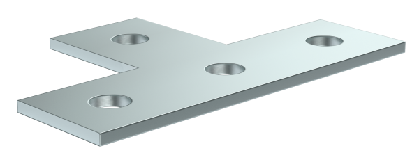 Пластина соединительная T-образная для STRUT-профиля HDZ IEK