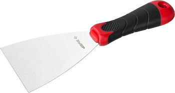 Шпатель "Мастер", профилированное нержавеющее полотно, 2к ручка, 80мм ЗУБР