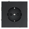 Розетка встраиваемая Voltum S70 с заземлением и защитными шторками, 16А, (графит)